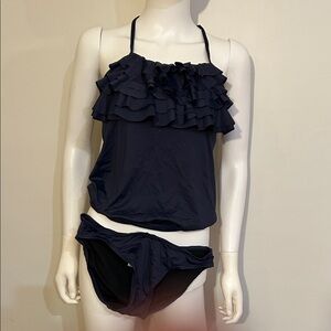 Michael Kors Navy Swimwear Set / built in bra no pads